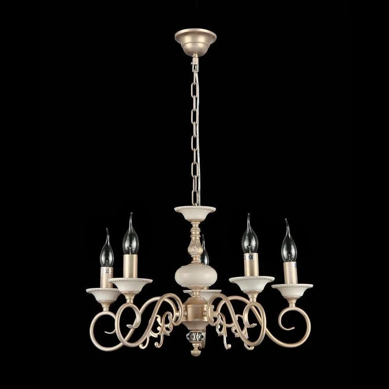 Lustre Chandelier Baroque Doré Salle Manger