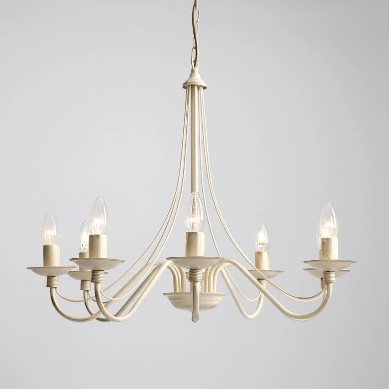 Lustre Chandelier Beige Art Déco