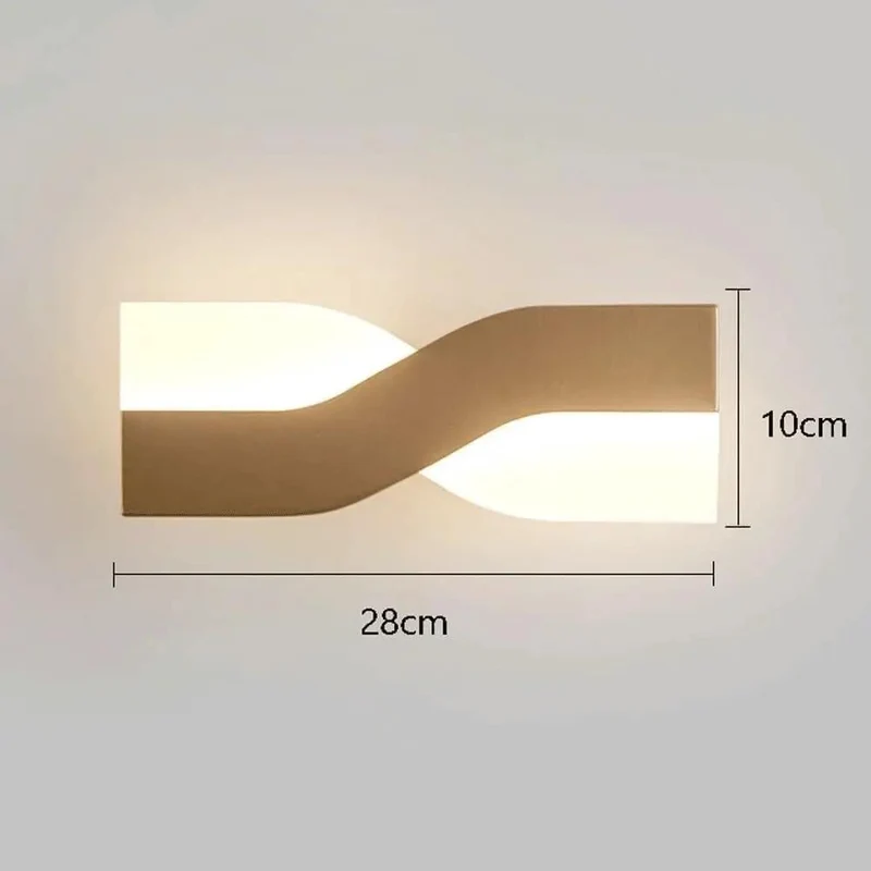 Modern Minimalist Nordic LED Wall Sconce With Wavy Twisted Acrylic Shade For Super Cozy Bedroom Living Room Soft Gentle Ambient Lighting And Lowkey Pretty Vibe