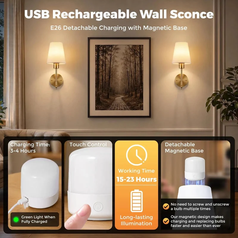 Wireless Battery Powered Wall Sconce Set Of Two With Remote No Sweat Plug And Play Mounting For Bedrooms Dropping Slick Killer Ambient Light For Cozy Spaces
