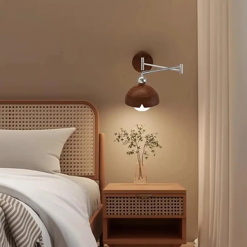 Smooth Action Swing Arm Wall Sconce With Tough Chrome Scissor Arms And A Damn Fine Notched Dome Shade Giving You A Solid Spot For Easy Bedside Reading And Chill Bedroom Vibes Daily