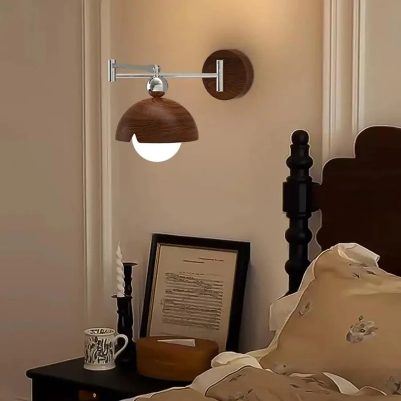 Smooth Action Swing Arm Wall Sconce With Tough Chrome Scissor Arms And A Damn Fine Notched Dome Shade Giving You A Solid Spot For Easy Bedside Reading And Chill Bedroom Vibes Daily