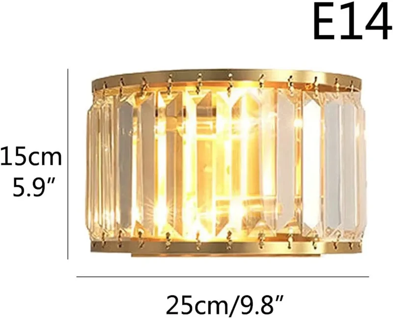 Modern Minimalist Wall Sconce Featuring Adjustable Crystal And Iron Build Designed For Chill Bedroom Vibes Where Slick Illumination Meets Straight Up Reliable E14 Performance