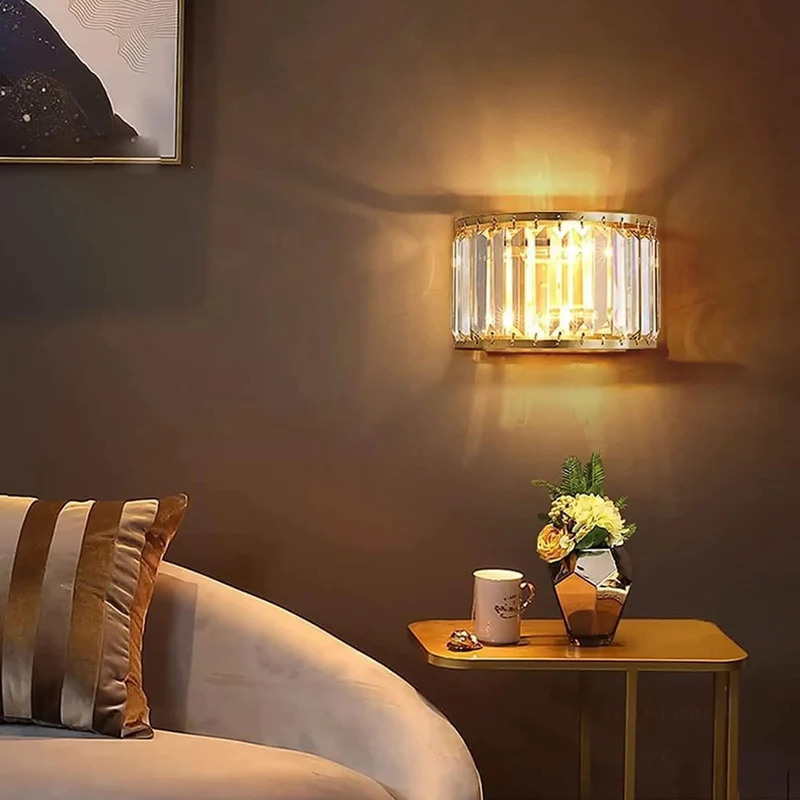Modern Minimalist Wall Sconce Featuring Adjustable Crystal And Iron Build Designed For Chill Bedroom Vibes Where Slick Illumination Meets Straight Up Reliable E14 Performance