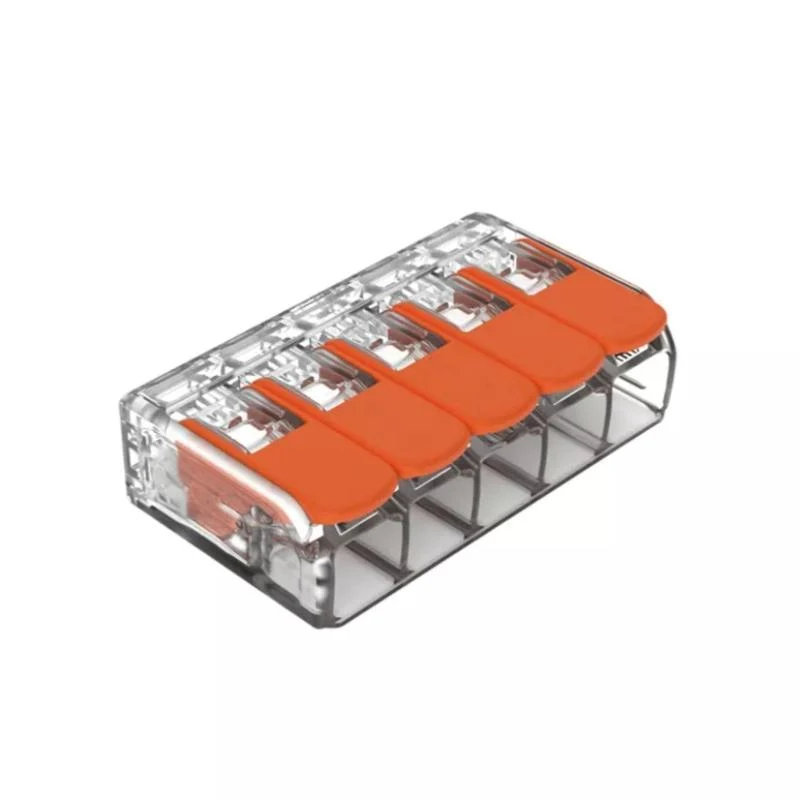Borne de raccordement à levier 5 entrées - Pack de 20