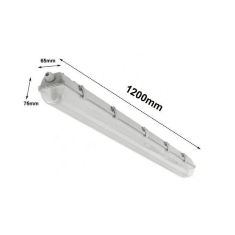 Pack de 12 - Réglette LED étanche pour Tube LED T8 120cm IP65