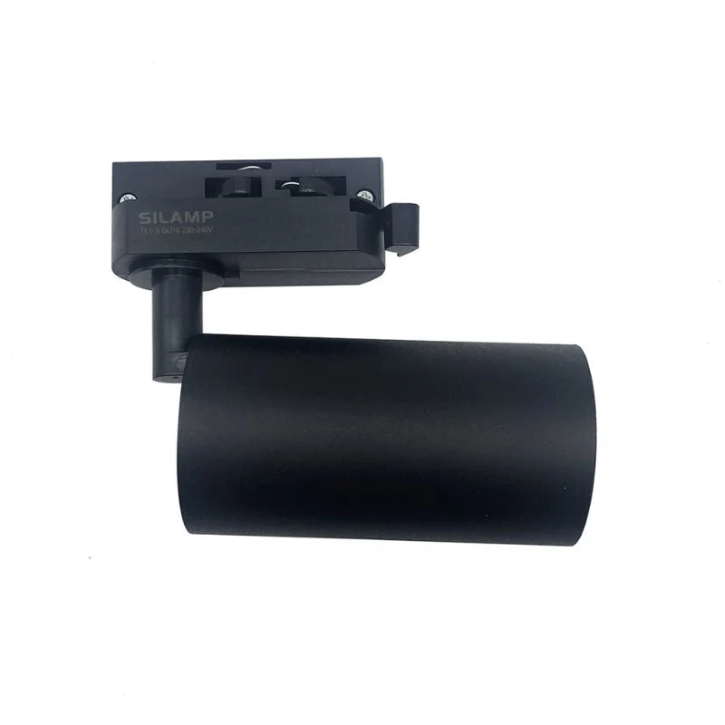 Spot LED sur rail 80° Monophasé NOIR pour ampoule GU10
