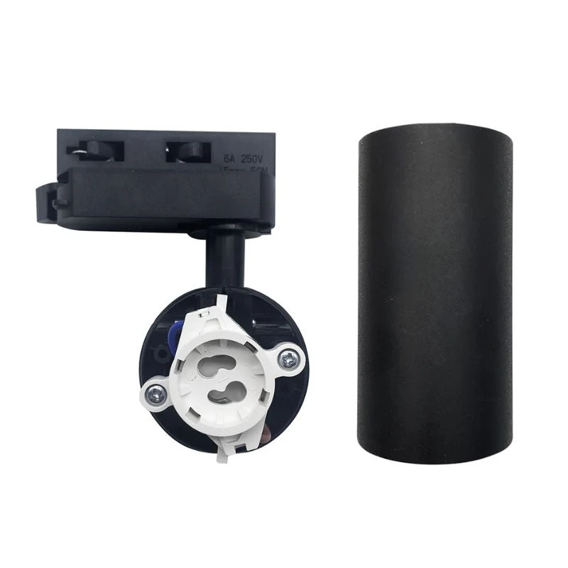 Spot LED sur rail 80° Monophasé NOIR pour ampoule GU10