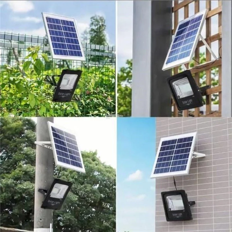 Projecteur Solaire LED 8W Dimmable avec Détecteur (Panneau Solaire + Télécommande Inclus)