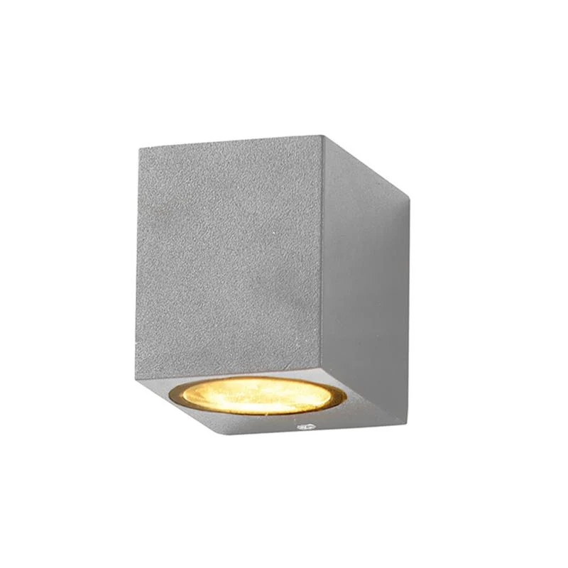 Applique Murale Argent LED Rectangulaire IP44 pour Ampoule GU10