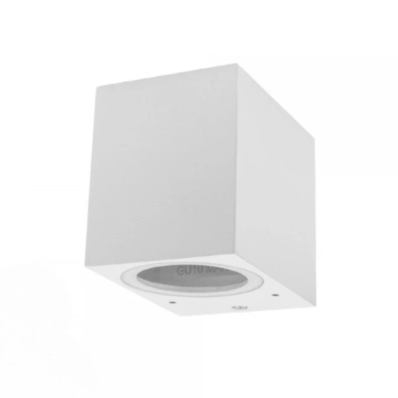 Applique Murale Blanche LED Rectangulaire IP44 pour Ampoules GU10