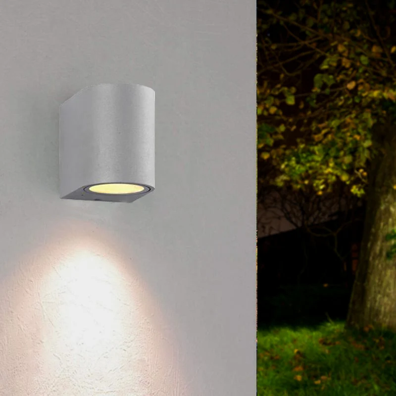 Applique Murale Argent LED IP44 pour Ampoule GU10