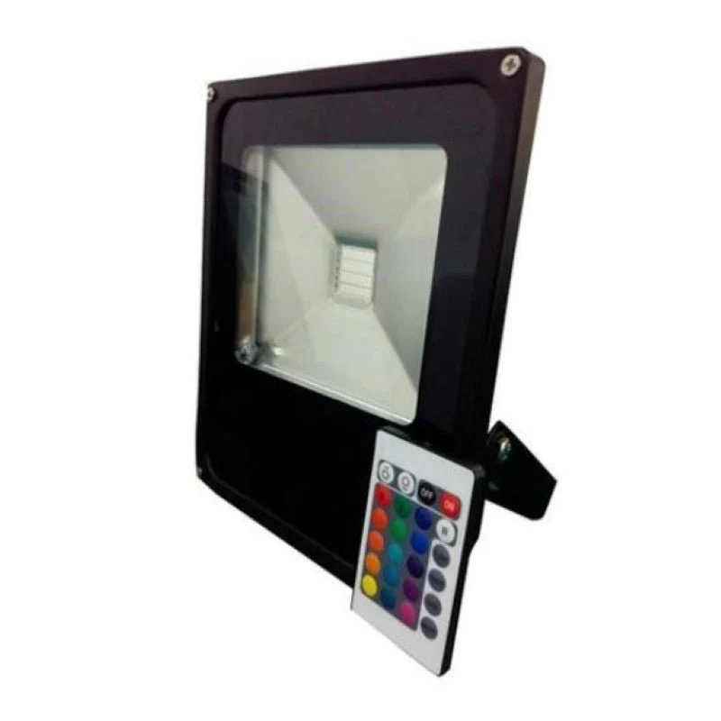 Projecteur LED RGB 10W Extérieur IP66 Plat NOIR