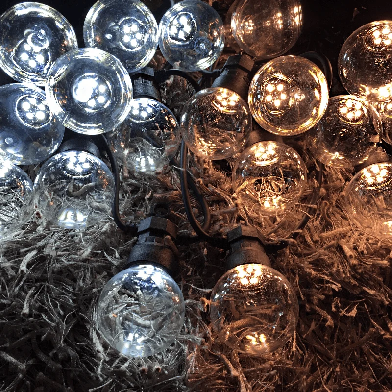 Guirlande Guinguette LED 8M 10pcs 3W IP65 - Câble Noir