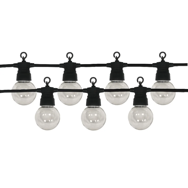 Guirlande Guinguette LED 13M 20pcs 6W IP65 Monocouleur - Câble Noir