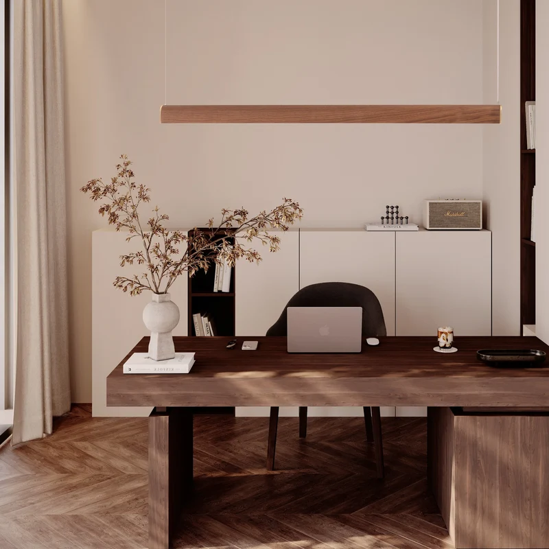 Tunto Curve - 1160 mm - Walnut / Gold Pendant