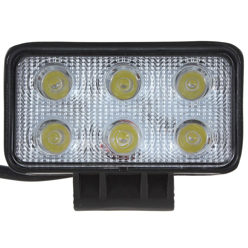Projecteur de travail rectangulaire à LED 18 W avec faisceau large de 1100 lumens
