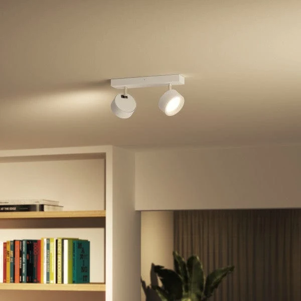 Plafonnier 2 Spots LED Noir