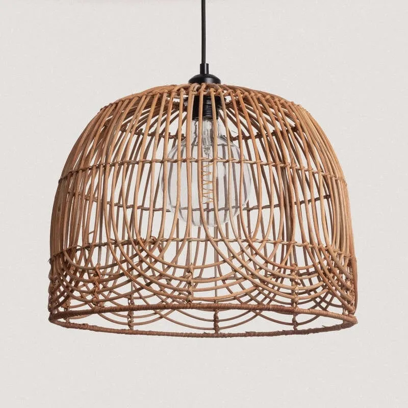 Suspension Rotin Scandinave