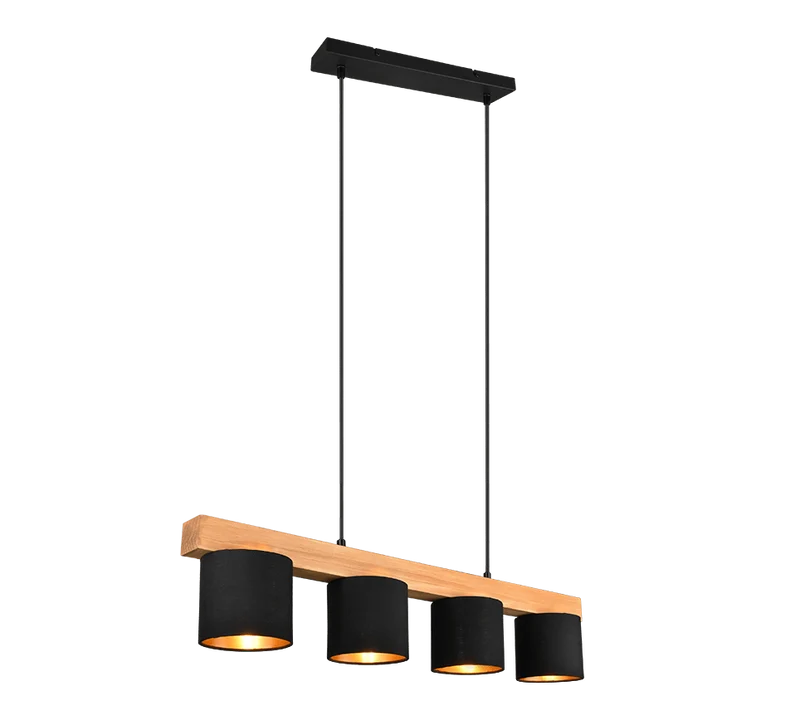 Suspension Luminaire Bois Noir