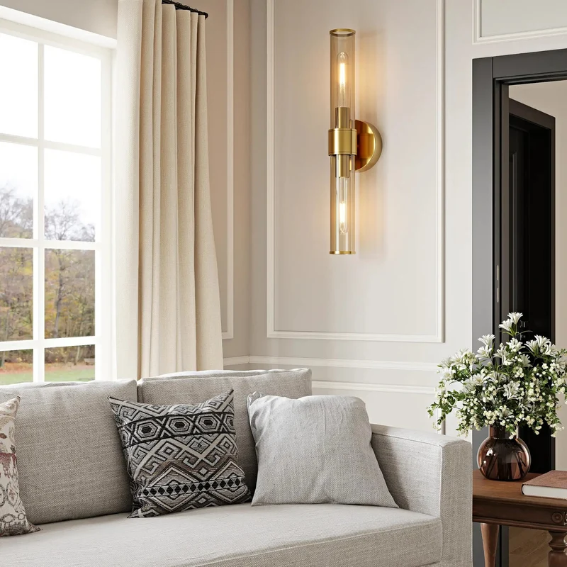 Snag These Top Shelf Rechargeable Battery Wall Sconces Set Of Two Featuring Sleek Champagne Gold Finish Rustproof Metal Frame And Soft Clear Glass Shades For Zero Wiring Home Lighting Upgrade