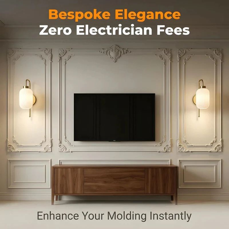 Set Of Two Battery Operated Wall Sconces With Remote And 5000mAh Rechargeable Power For Plug And Play Magic Renter Approved Hack Smooth Install Wire Free Accent Lighting In Vintage Brass Mid Century Cool RGB Glow