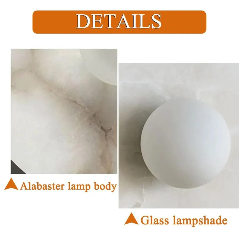 Real Deal Modern Minimalist Alabaster Wall Sconce With Hard Wire Setup Smooth Hand Polished Marble Glass Shade G9 Bulb Compatible For A Fresh Home Glow Up