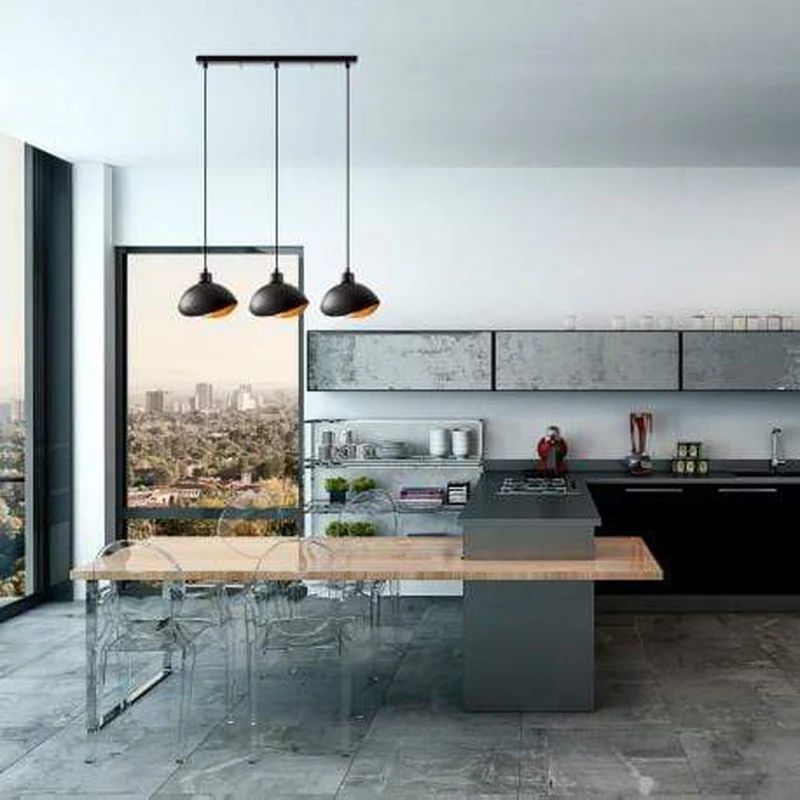 Luminaire Suspension Metal Noir