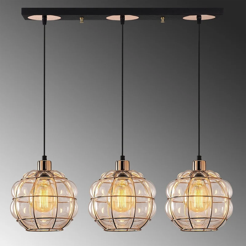 Suspension Verre Cuivre