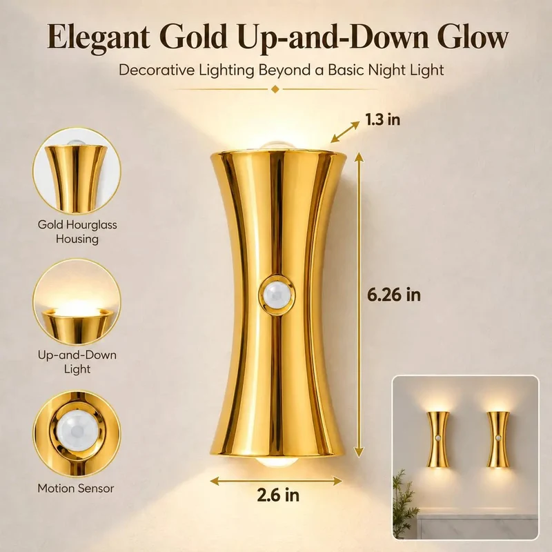 Two Pack Badass Rechargeable Wall Sconces Featuring Smart Motion Sense And Hella Solid Magnetic Base For No Sweat Installation Along Busy Hallways Staircases Mudrooms And Smooth Bedroom Zones