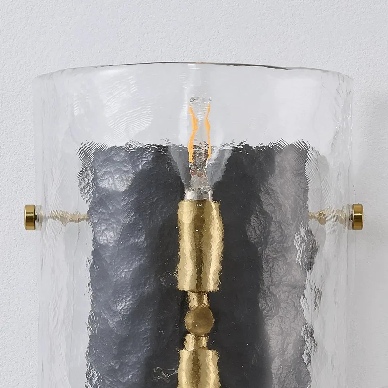 Modern Black Wall Sconce Set Of 2 With Curved Water Rippled Glass Shades 11 Inches Tall Delivers A Slick Look And Tough Craftsmanship For A Fast Hallway Or Office Lighting Setup