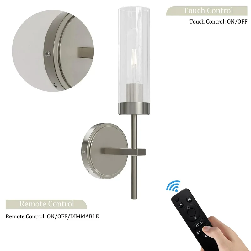 Cordless Sand Nickel Wall Sconces Set Of Two USB C Rechargeable Battery Lamps Zero Hardwiring Tool Free Grip Install For Bedroom Hallway Smooth Vibes Ambient Indoors