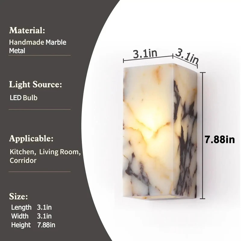 Kickass Natural Marble Wall Sconce Paired With A Smooth Frosted Glass Globe And Quick Plug Play G4 Led Bulb For Ultra Chill Ambient Lighting And Serious Modern Decor Perfection
