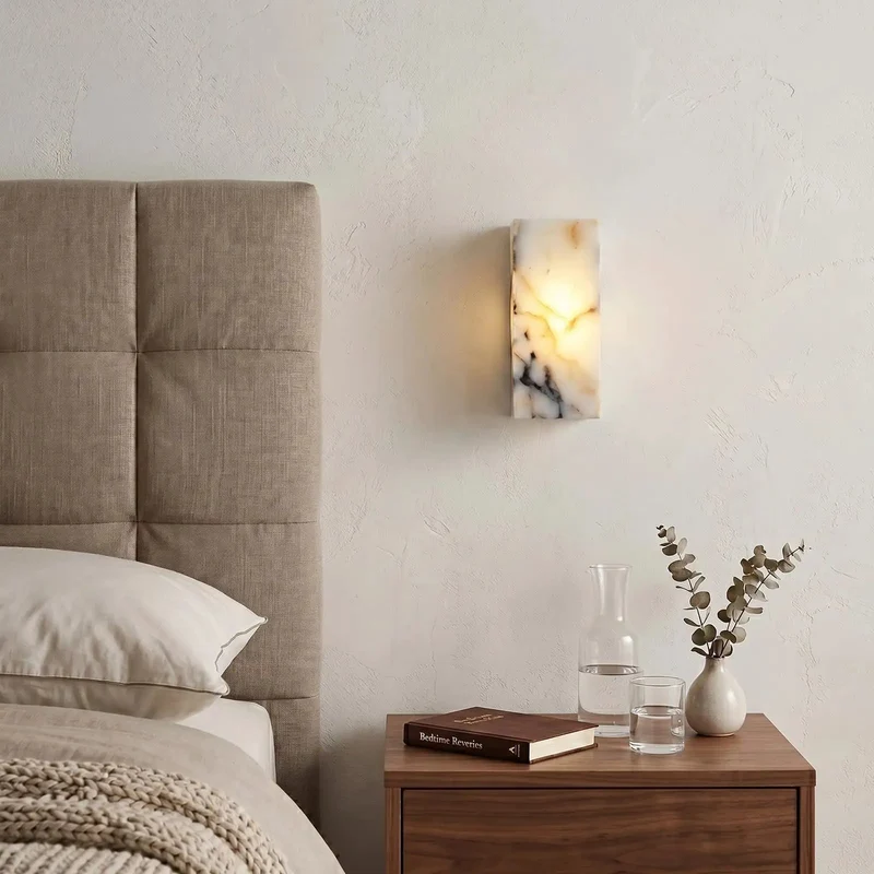 Kickass Natural Marble Wall Sconce Paired With A Smooth Frosted Glass Globe And Quick Plug Play G4 Led Bulb For Ultra Chill Ambient Lighting And Serious Modern Decor Perfection