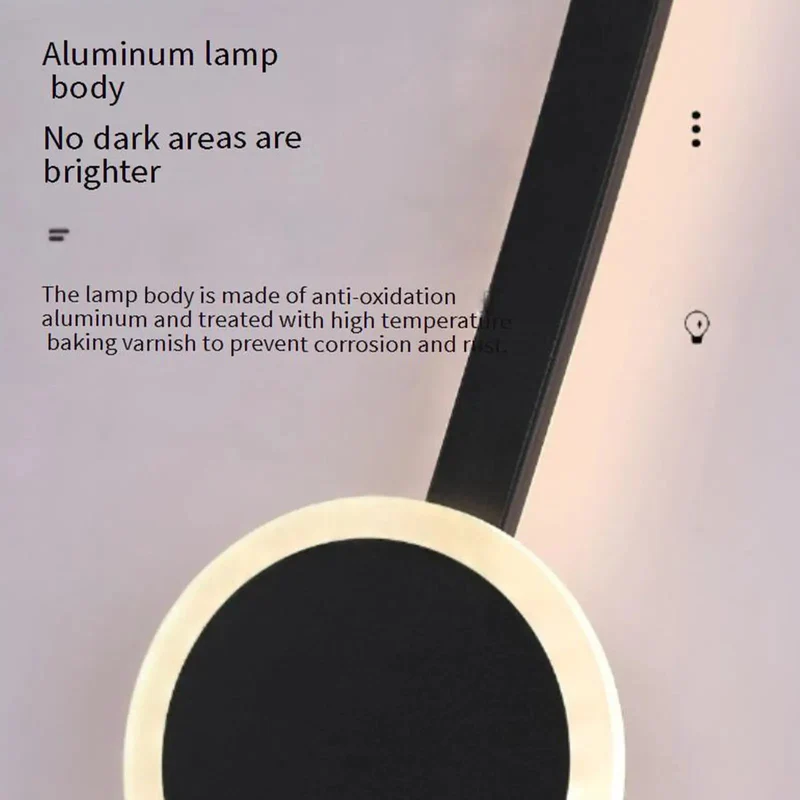 Sleek Dimmable LED Wall Sconce With Remote And Smooth Switch Operation Shift From Mellow Warm To Zippy Cool White Modern Aluminum Acrylic Strip Light For Hallway Bedroom Lounge Upgrade Your Space Black 80 Cm