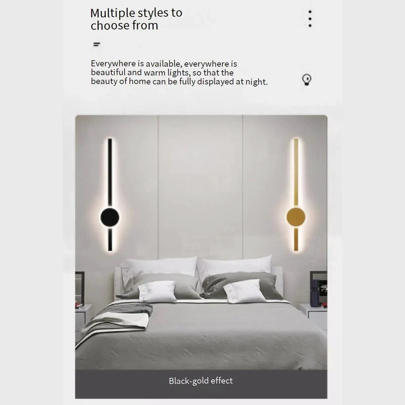 Sleek Dimmable LED Wall Sconce With Remote And Smooth Switch Operation Shift From Mellow Warm To Zippy Cool White Modern Aluminum Acrylic Strip Light For Hallway Bedroom Lounge Upgrade Your Space Black 80 Cm