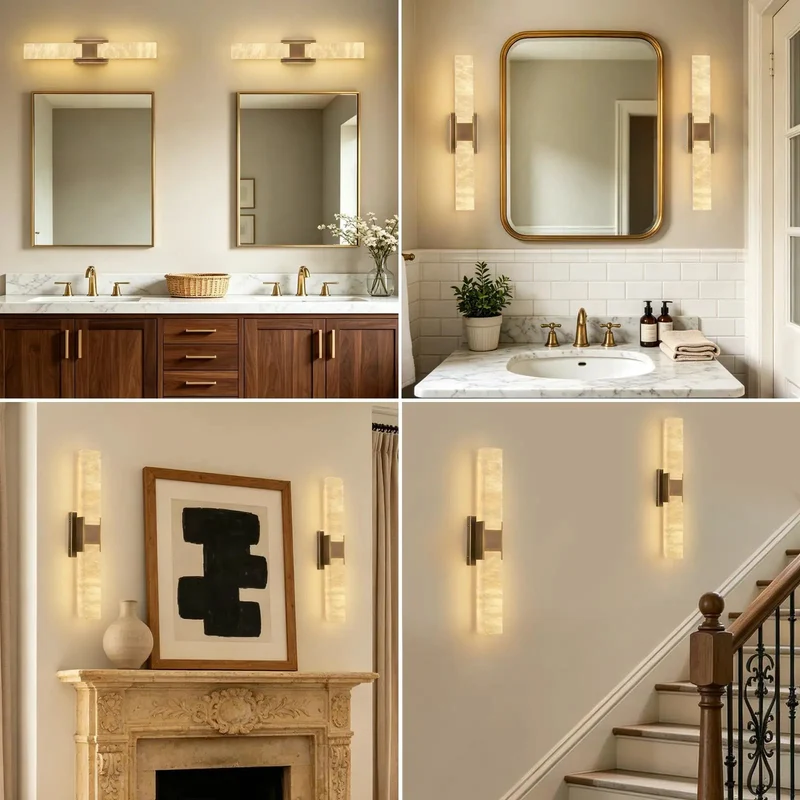 Straight Fire Copper Bronze Wall Sconce Kitted Out With Natural Alabaster Shades For Smooth Glare Free Glow Perfect For Bathroom Vanity Zones That Bring Old School Charm And A Badass Edge To Your Space
