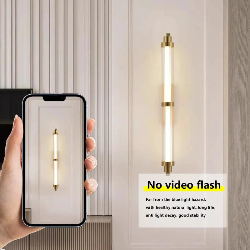 Chill Modern Wall Sconce With Smooth Remote Dimmable Solid Stainless Steel Frame Rust Resistant Glass Tube Zero Hassle Setup Dope Minimalist Lighting Prime For Bedroom Hallway Black 70 Cm