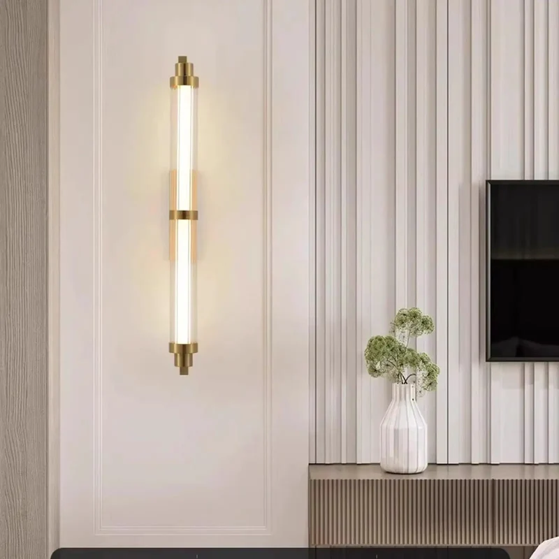 Chill Modern Wall Sconce With Smooth Remote Dimmable Solid Stainless Steel Frame Rust Resistant Glass Tube Zero Hassle Setup Dope Minimalist Lighting Prime For Bedroom Hallway Black 70 Cm