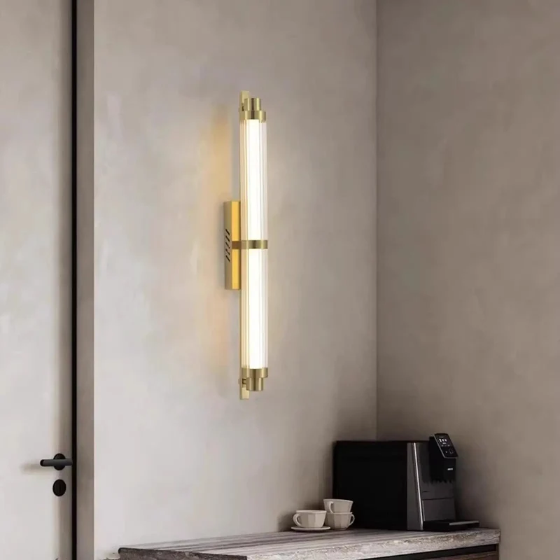 Chill Modern Wall Sconce With Smooth Remote Dimmable Solid Stainless Steel Frame Rust Resistant Glass Tube Zero Hassle Setup Dope Minimalist Lighting Prime For Bedroom Hallway Black 70 Cm