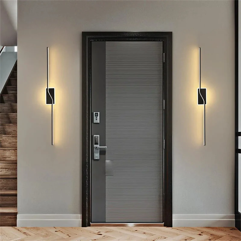 Dimmable Led Wall Light With Remote Control Long Strip Sconce Modern Aluminum Indoor Accent Fixture Offering Slick Dimming And Versatile Color Modes For Ultimate Chill Bedroom Vibes