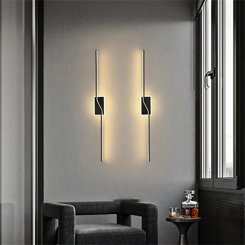 Dimmable Led Wall Light With Remote Control Long Strip Sconce Modern Aluminum Indoor Accent Fixture Offering Slick Dimming And Versatile Color Modes For Ultimate Chill Bedroom Vibes