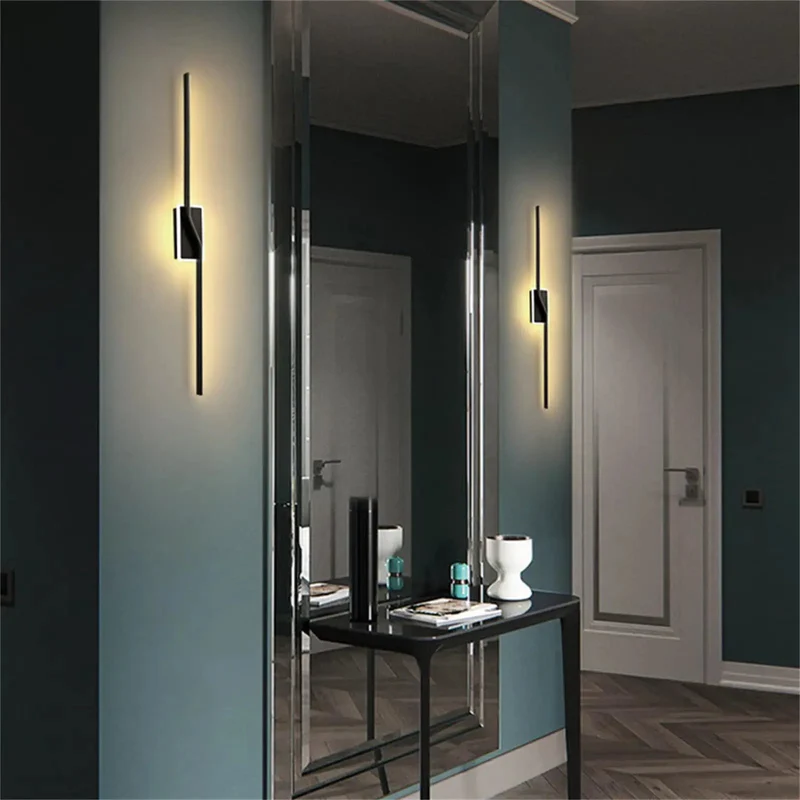 Dimmable Led Wall Light With Remote Control Long Strip Sconce Modern Aluminum Indoor Accent Fixture Offering Slick Dimming And Versatile Color Modes For Ultimate Chill Bedroom Vibes