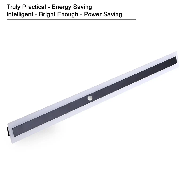 Smart Motion Sensor Led Wall Sconce Boasting 100Cm Long Strip Acrylic Panel With Gentle White Glow Perfect For Hallways And Courtyards Rock Solid Weather Resistant Construction And Snazzy Modern Aesthetic