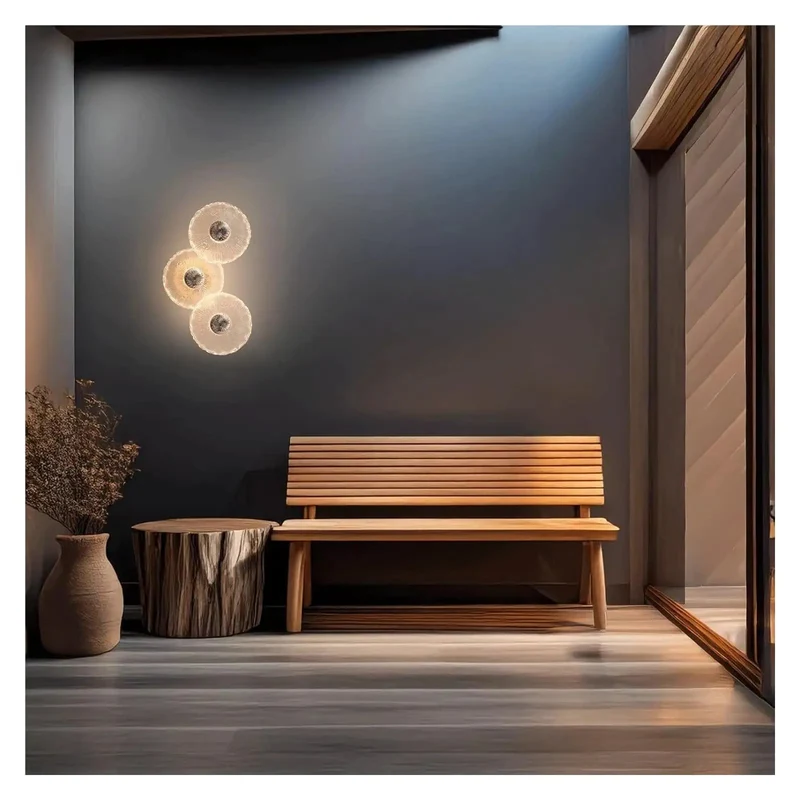 Statement Making Triple Cluster Wall Sconce With Textured Ripple Glass And Tunable LED Lights Brushed Iron Housing For Lowkey Living Room Makeovers Or Premium Hotel Decor