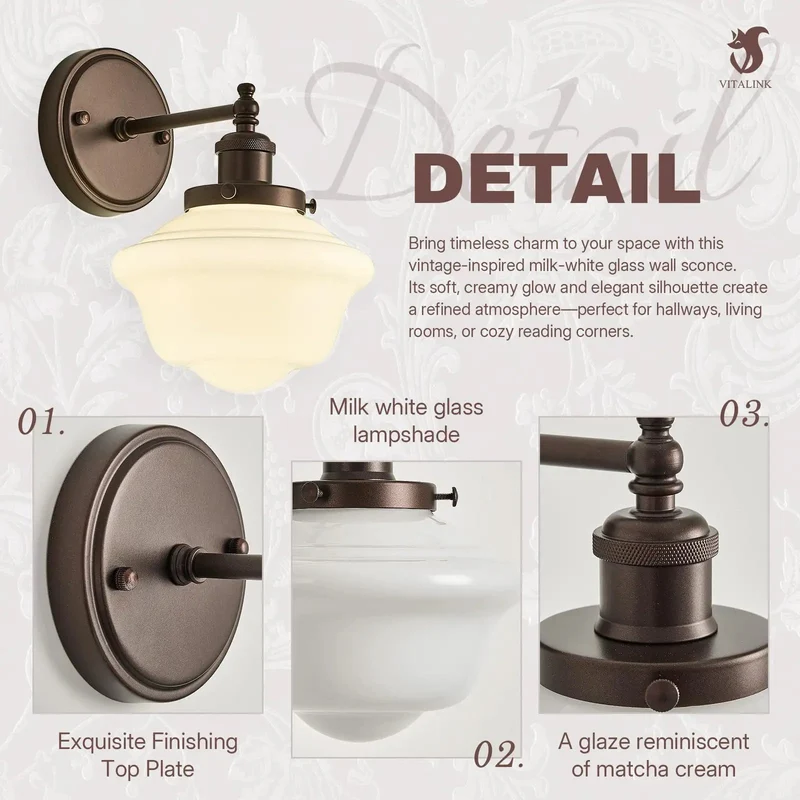 Straight Up Stunning Hardwired Wall Sconce With Oil Rubbed Bronze Fixture And Hella Chic Milk Glass Shade For Instant Living Room Glow That Seriously Slays In Any Space