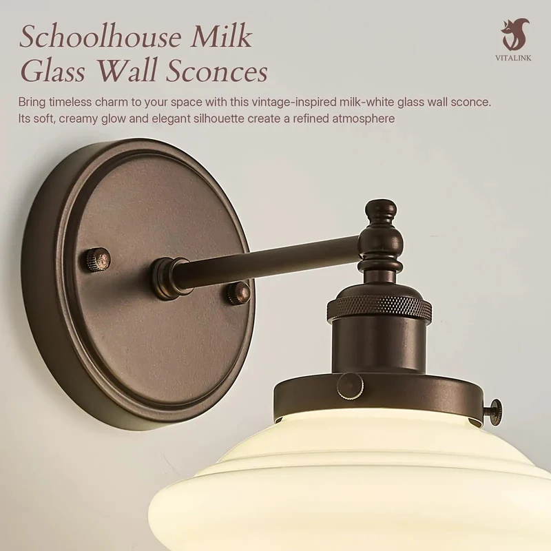Straight Up Stunning Hardwired Wall Sconce With Oil Rubbed Bronze Fixture And Hella Chic Milk Glass Shade For Instant Living Room Glow That Seriously Slays In Any Space