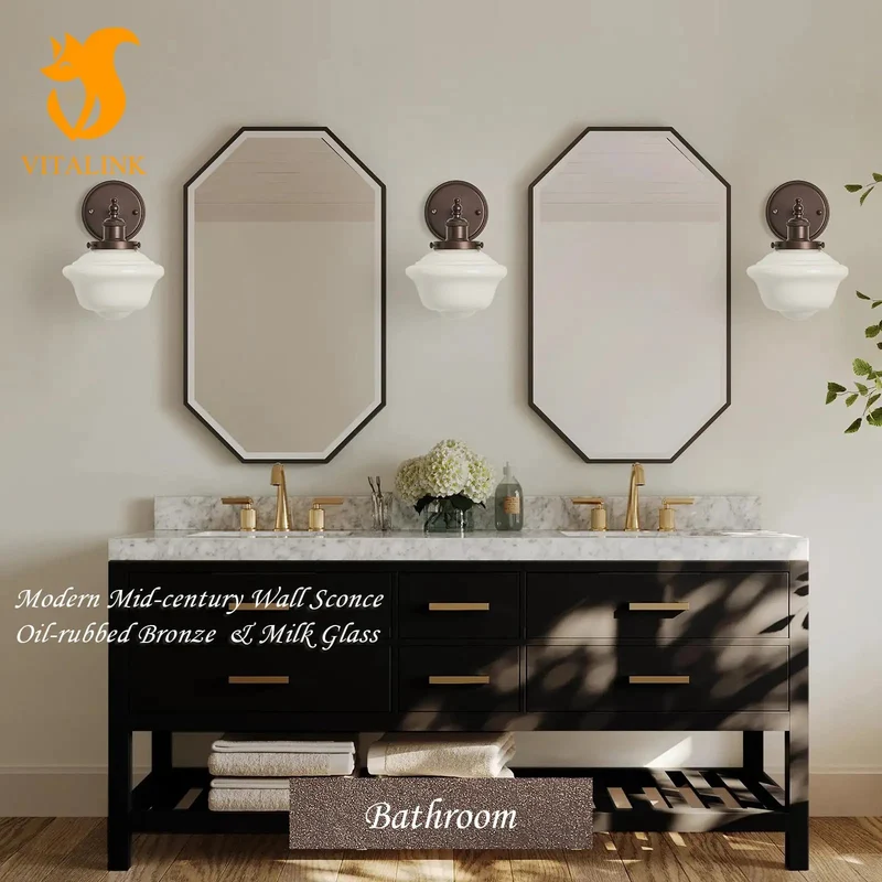 Straight Up Stunning Hardwired Wall Sconce With Oil Rubbed Bronze Fixture And Hella Chic Milk Glass Shade For Instant Living Room Glow That Seriously Slays In Any Space