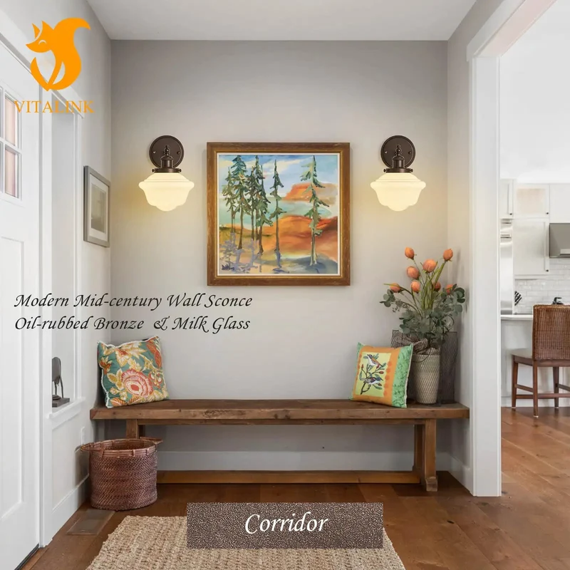 Straight Up Stunning Hardwired Wall Sconce With Oil Rubbed Bronze Fixture And Hella Chic Milk Glass Shade For Instant Living Room Glow That Seriously Slays In Any Space