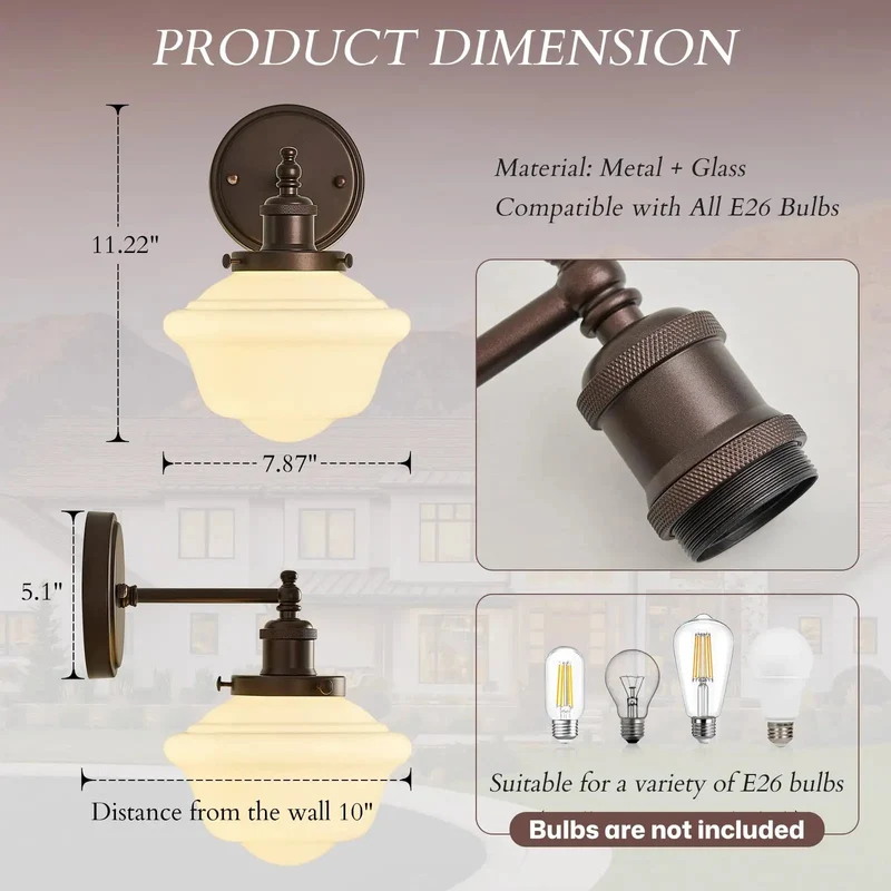 Straight Up Stunning Hardwired Wall Sconce With Oil Rubbed Bronze Fixture And Hella Chic Milk Glass Shade For Instant Living Room Glow That Seriously Slays In Any Space